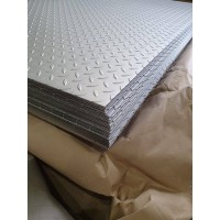 Лист нержавеющий рифленый чечевица 1x1500x3000 мм 08Х17Т ГОСТ 8568-77