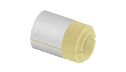 скорлупу ППУ фольгированная 630x70 мм для труб купить в Волгограде