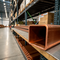 Труба медная профильная квадратная ДКВНМ 10x10x2,5 мм М3 ТУ 48-21-295-82