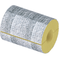 Цилиндр теплоизоляционный минераловатный вырезной фольгированный 630x30x500 мм НГ Ц 150 ГОСТ 23208-2022