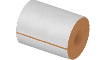 цилиндр теплоизоляционный базальтовый 102x30x500 мм Г1 Ц 100 купить в Волгограде