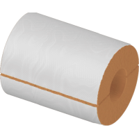 Цилиндр теплоизоляционный базальтовый вырезной оцинкованный 57x30x500 мм НГ Ц 100 ГОСТ 23208-2022